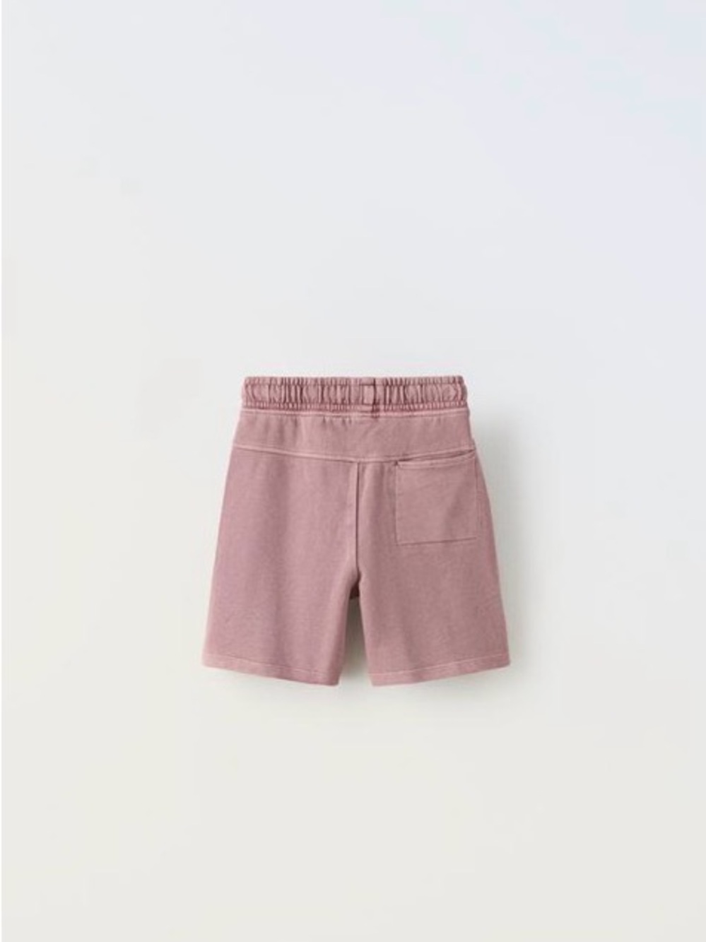 Zara Kids Garment Dyed Plush Elastic-Waist Shorts in Dusty Rose Size 8